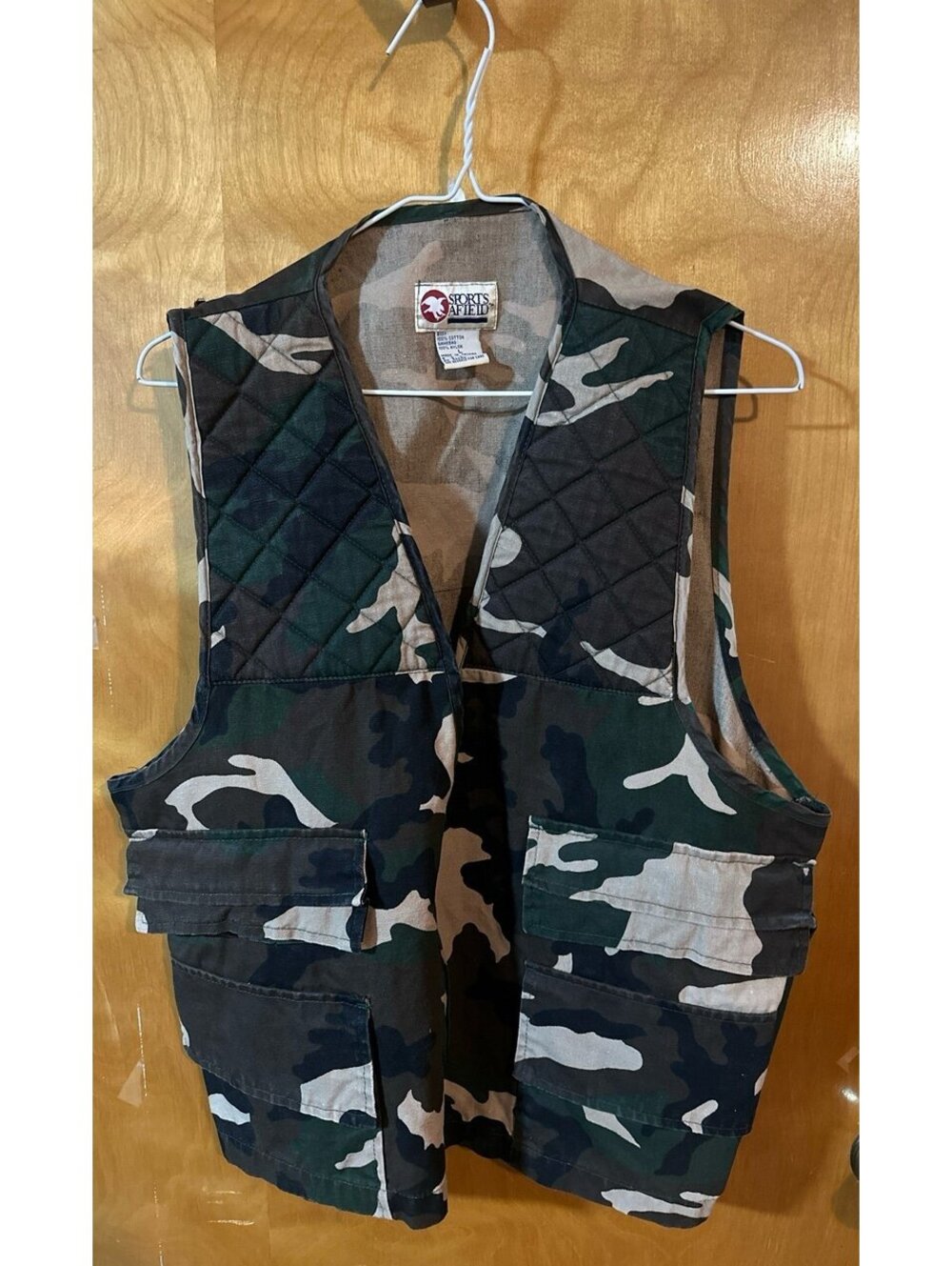 Sports afield camo vest size large